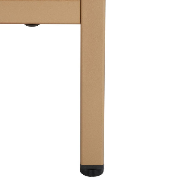 Safavieh Lylia 2 Drawer Nightstand Distressed Black / Gold Legs / Gold Handle Pb/ Mdf NST9605E