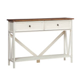 Walker Edison Natalee Farmhouse/Country 48" Distressed 2-Drawer Entry Table NTLL2KWWR