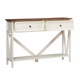 Walker Edison Natalee Farmhouse/Country 48" Distressed 2-Drawer Entry Table NTLL2KWWR