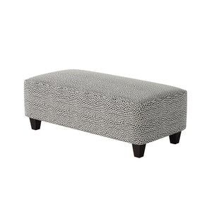 Fusion 100-C Transitional Cocktail Ottoman 100-C Faux Skin Carbon 49" Wide Cocktail Ottoman