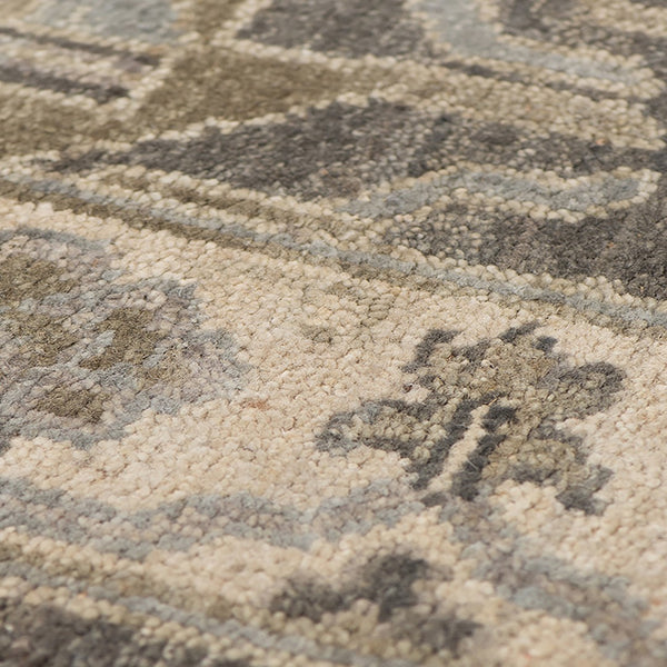 AMER Rugs Nuit Arabe NUI-2 Hand-Knotted Bordered Transitional Area Rug Gray/Brown 10' x 14'