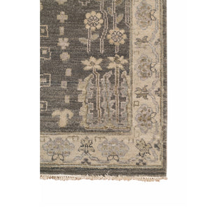 AMER Rugs Nuit Arabe NUI-2 Hand-Knotted Bordered Transitional Area Rug Gray/Brown 10' x 14'