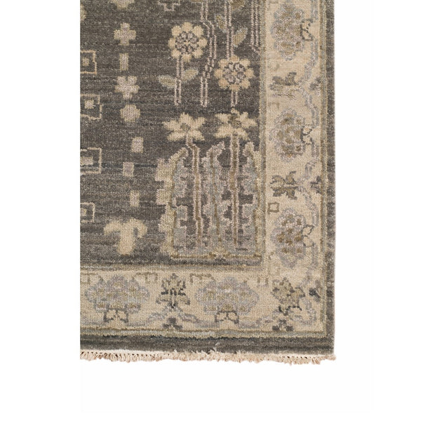 AMER Rugs Nuit Arabe NUI-2 Hand-Knotted Bordered Transitional Area Rug Gray/Brown 10' x 14'