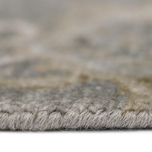 AMER Rugs Nuit Arabe NUI-2 Hand-Knotted Bordered Transitional Area Rug Gray/Brown 10' x 14'