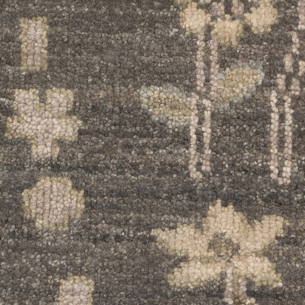 AMER Rugs Nuit Arabe NUI-2 Hand-Knotted Bordered Transitional Area Rug Gray/Brown 10' x 14'