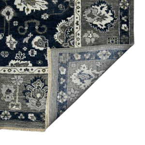 AMER Rugs Nuit Arabe NUI-20 Hand-Knotted Bordered Transitional Area Rug Navy 10' x 14'