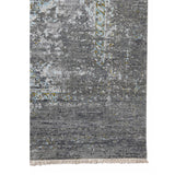 AMER Rugs Nuit Arabe NUI-22 Hand-Knotted Bordered Transitional Area Rug Silver 10' x 14'