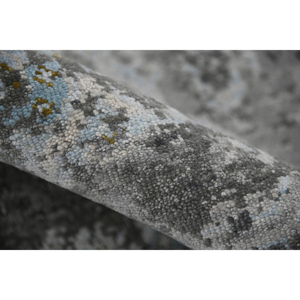 AMER Rugs Nuit Arabe NUI-22 Hand-Knotted Bordered Transitional Area Rug Silver 10' x 14'