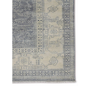 AMER Rugs Nuit Arabe NUI-3 Hand-Knotted Bordered Transitional Area Rug Blue 10' x 14'