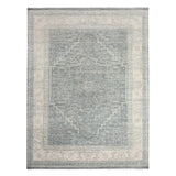 AMER Rugs Nuit Arabe NUI-3 Hand-Knotted Bordered Transitional Area Rug Blue 10' x 14'
