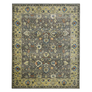 AMER Rugs Nuit Arabe NUI-46 Hand-Knotted Bordered Transitional Area Rug Taupe 10' x 14'