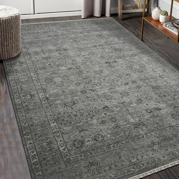 AMER Rugs Nuit Arabe NUI-5 Hand-Knotted Bordered Transitional Area Rug Beige 10' x 14'