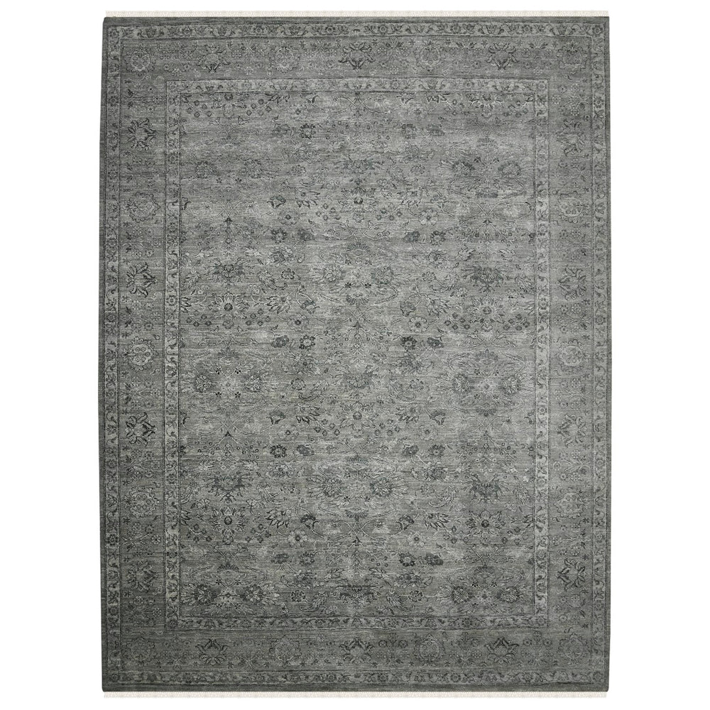 AMER Rugs Nuit Arabe NUI-5 Hand-Knotted Bordered Transitional Area Rug Beige 10' x 14'