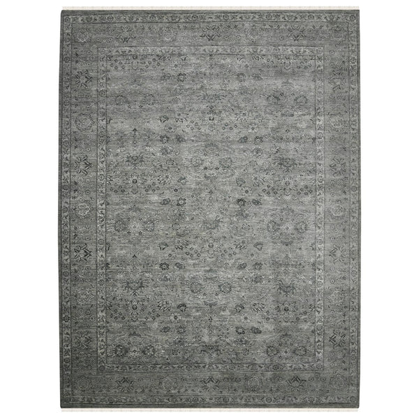 AMER Rugs Nuit Arabe NUI-5 Hand-Knotted Bordered Transitional Area Rug Beige 10' x 14'
