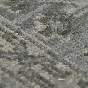 AMER Rugs Nuit Arabe NUI-6 Hand-Knotted Bordered Transitional Area Rug Gray/Blue 10' x 14'