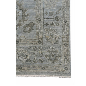 AMER Rugs Nuit Arabe NUI-6 Hand-Knotted Bordered Transitional Area Rug Gray/Blue 10' x 14'