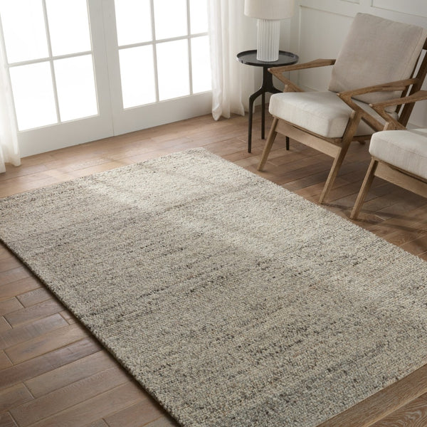 Jaipur Living Navarra Burch NVA02 Handwoven 100% Wool Solid Area Rug Gray 100% Wool RUG154990