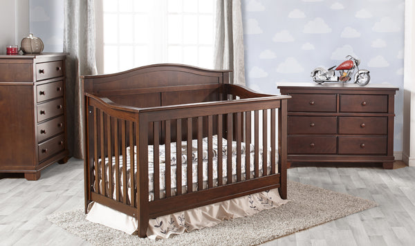 Pali Napoli Arch-Top Forever Crib Mocacchino Solid Radiata Pine 8100-M