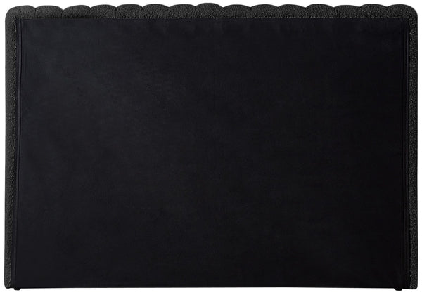 Nash Boucle Fabric / Engineered Wood / Foam Contemporary Black Boucle Fabric Twin Bed - 53" W x 86" D x 38" H