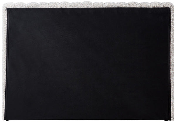 Nash Boucle Fabric / Engineered Wood / Foam Contemporary Cream Boucle Fabric Twin Bed - 53" W x 86" D x 38" H