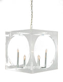 Bethel Chrome Chandelier in Metal & Acrylic