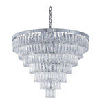 Bethel Chrome Chandelier in Metal & Crystal