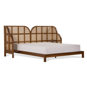 Union Home Nest Bed Porto Natural Finish FSC Certified Recycled Teak & Cane