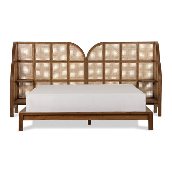 Union Home Nest Bed Porto Natural Finish FSC Certified Recycled Teak & Cane