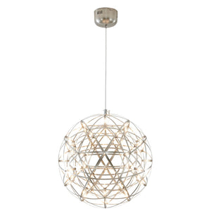 Bethel Satin Nickel LED Chandelier in Stainless Steel