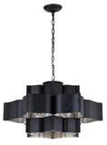 Bethel Matte Black Chandelier in Metal