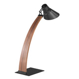Noah Mid-Century Modern Table Lamp in Apple Wood and Black by LumiSource
