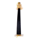 Noah Contemporary Table Lamp in Black Wood and Gold Metal by LumiSource