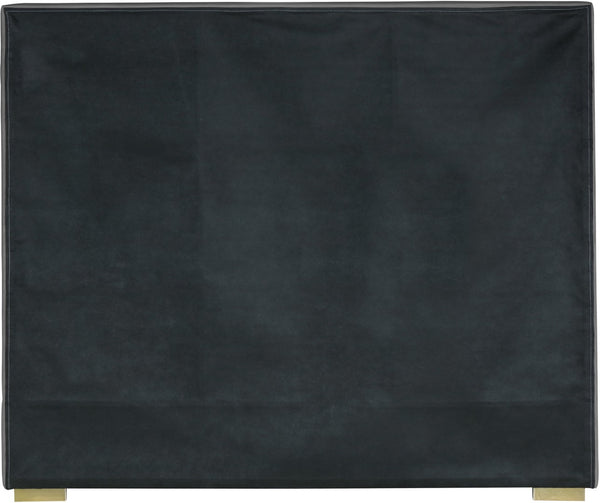 Nora Velvet / Engineered Wood / Metal / Foam Contemporary Grey Velvet Queen Bed - 66" W x 81.9" D x 57" H