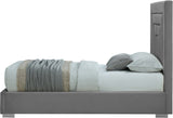 Nora Velvet / Engineered Wood / Metal / Foam Contemporary Grey Velvet Twin Bed - 44.5" W x 76.4" D x 57" H