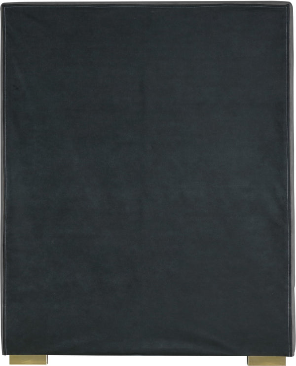 Nora Velvet / Engineered Wood / Metal / Foam Contemporary Grey Velvet Twin Bed - 44.5" W x 76.4" D x 57" H