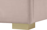 Nora Velvet / Engineered Wood / Metal / Foam Contemporary Pink Velvet Full Bed - 60" W x 76.4" D x 57" H