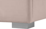 Nora Velvet / Engineered Wood / Metal / Foam Contemporary Pink Velvet Full Bed - 60" W x 76.4" D x 57" H