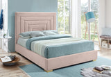 Nora Velvet / Engineered Wood / Metal / Foam Contemporary Pink Velvet Full Bed - 60" W x 76.4" D x 57" H