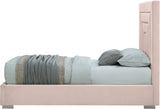 Nora Velvet / Engineered Wood / Metal / Foam Contemporary Pink Velvet Twin Bed - 44.5" W x 76.4" D x 57" H