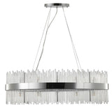 Bethel Chrome Chandelier in Metal & Glass