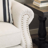 Fusion 2531-01 Transitional Loveseat 2531-01 Sweater Bone Loveseat