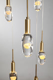 Bethel Gold LED Chandelier in Aluminum & Glass