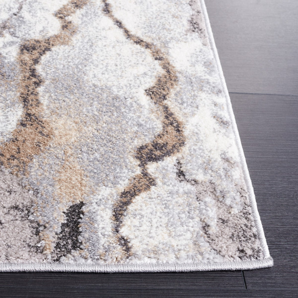 Safavieh Opal 410 Power Loomed Modern Rug Ivory / Grey 9' x 12'