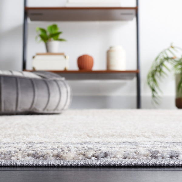 Safavieh Opal 416 Power Loomed Modern Rug Ivory / Grey 9' x 12'