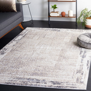Safavieh Opal 416 Power Loomed Modern Rug Ivory / Grey 9' x 12'