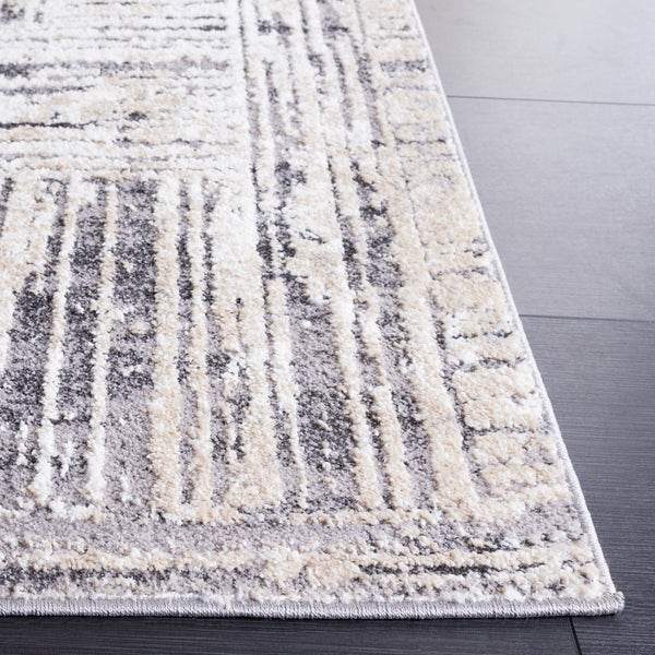Safavieh Opal 420 Power Loomed Modern Rug Ivory / Dark Grey 9' x 12'