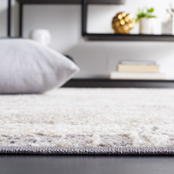 Safavieh Opal 420 Power Loomed Modern Rug Ivory / Dark Grey 9' x 12'