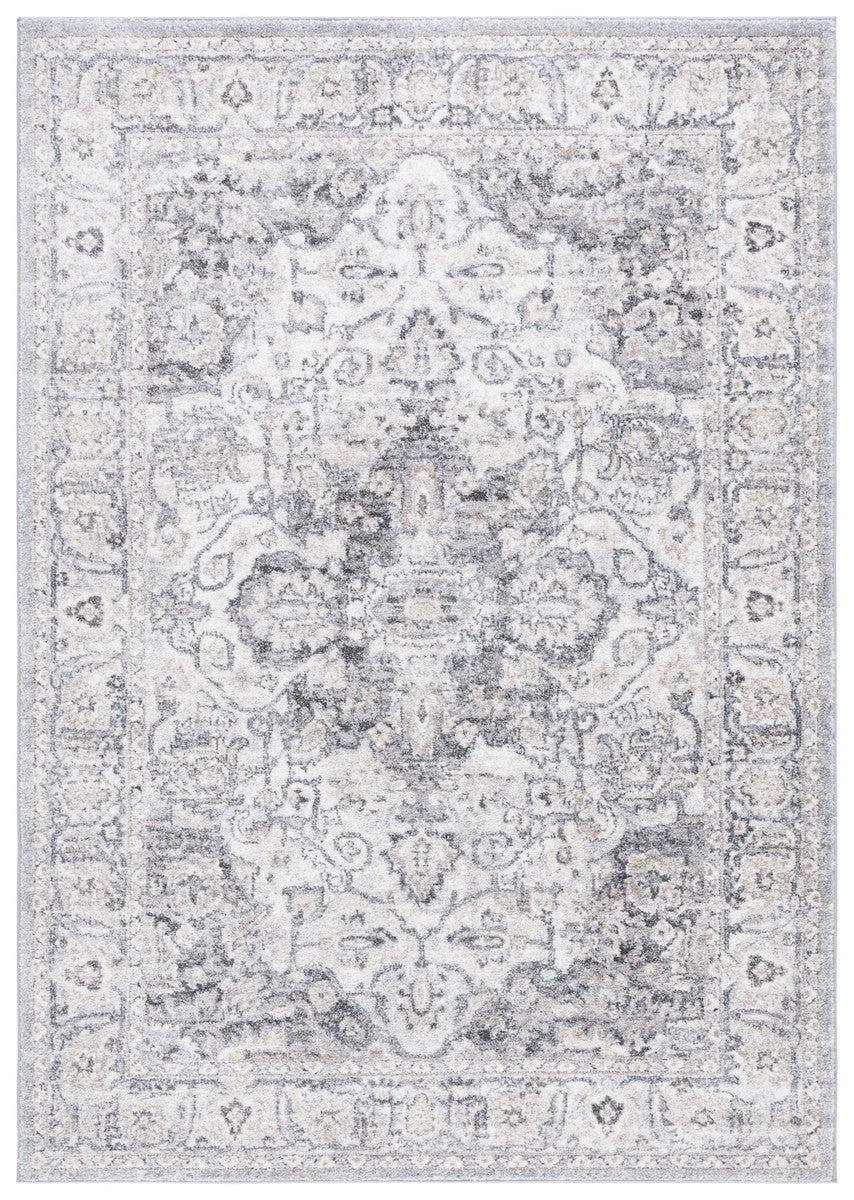 Safavieh Opal 470 Power Loomed Traditional Rug Grey / Ivory 9' x 12'