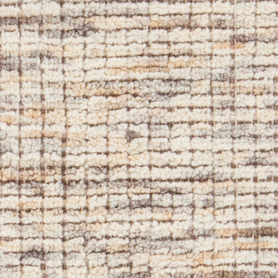 Chandra Rugs Oasis 80% Wool + 20% Cotton Hand-Woven Contemporary Rug White/Brown 9' x 13'