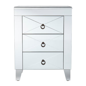 Sei Furniture Cresheim Mirrored End Table W Drawers Oc0792